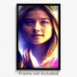 Pixel Art Poster - Admirable Face (8 Bit Psychedelic Trippy Video Game Print)