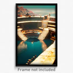 Pixel Art Poster - Nice Pit (8 Bit Psychedelic Trippy Weird Video Game Print)