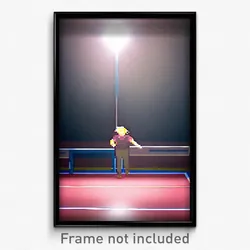 Pixel Art Poster - Accurate Court (8 Bit Psychedelic Trippy Video Game Print)