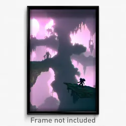 Pixel Art Poster - Murky Badland (8 Bit Psychedelic Trippy Video Game Print)