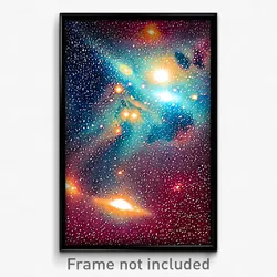 Pixel Art Poster - Quaint Nebula (8 Bit Psychedelic Trippy Video Game Print)