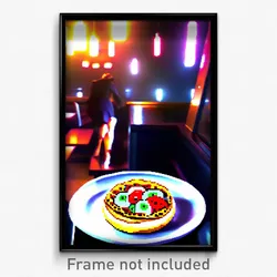 Pixel Art Poster - Spotted Tostada (8 Bit Psychedelic Trippy Video Game Print)
