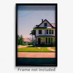 Pixel Art Poster - Unwelcoming House (8 Bit Psychedelic Trippy Video Game Print)