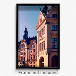 Pixel Art Poster - Long Swedish Architecture (8 Bit Video Game Print)