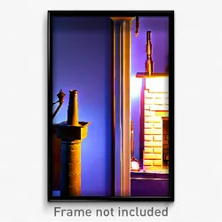Pixel Art Poster - Antique Chimney (8 Bit Psychedelic Trippy Video Game Print)