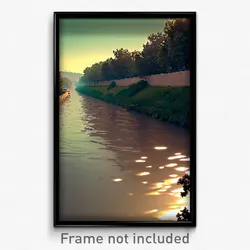 Pixel Art Poster - Unsightly River (8 Bit Psychedelic Trippy Video Game Print)