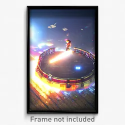 Pixel Art Poster - Bright Pit (8 Bit Psychedelic Trippy Weird Video Game Print)