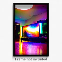 Pixel Art Poster - Shiny Television (8 Bit Psychedelic Trippy Video Game Print)