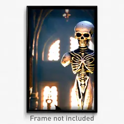 Pixel Art Poster - Cold Ossuary (8 Bit Psychedelic Trippy Video Game Print)