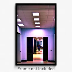 Pixel Art Poster - White College (8 Bit Psychedelic Trippy Video Game Print)
