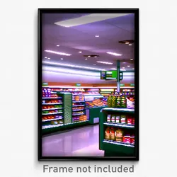 Pixel Art Poster - Subtle Grocery Store (8 Bit Psychedelic Video Game Print)