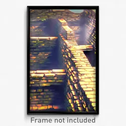 Pixel Art Poster - Gregarious Ramparts (8 Bit Psychedelic Video Game Print)