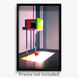 Pixel Art Poster - Agile Shoebox (8 Bit Psychedelic Trippy Video Game Print)