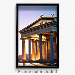 Pixel Art Poster - Authentic Acropolis (8 Bit Psychedelic Video Game Print)