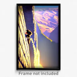 Pixel Art Poster - Gigantic Climb (8 Bit Psychedelic Trippy Video Game Print)