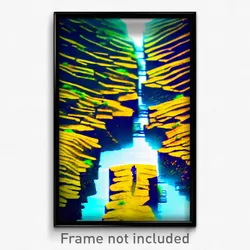 Pixel Art Poster - Vibrant Trenches (8 Bit Psychedelic Trippy Video Game Print)