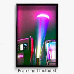 Pixel Art Poster - Digital Tube (8 Bit Psychedelic Trippy Video Game Print)