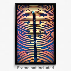 Pixel Art Poster - Insane Labyrinth (8 Bit Psychedelic Trippy Video Game Print)