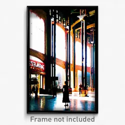 Pixel Art Poster - Famous Esplande (8 Bit Psychedelic Trippy Video Game Print)
