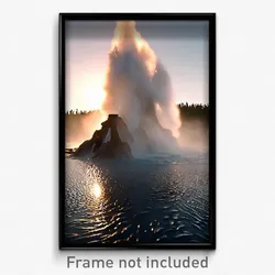 Pixel Art Poster - Thick Geyser (8 Bit Psychedelic Trippy Video Game Print)