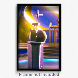 Pixel Art Poster - Bumpy Pulpit (8 Bit Psychedelic Trippy Video Game Print)