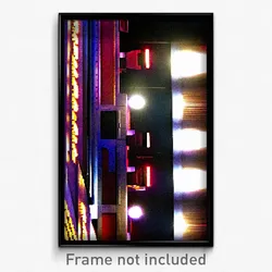 Pixel Art Poster - Dense Movie Theatre (8 Bit Psychedelic Video Game Print)
