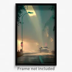 Pixel Art Poster - Smoggy Route (8 Bit Psychedelic Trippy Video Game Print)
