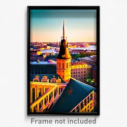 Pixel Art Poster - Stunning Stockholm (8 Bit Psychedelic Video Game Print)