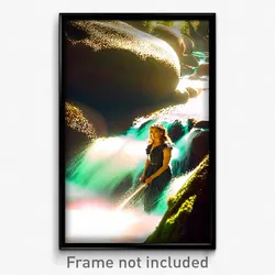 Pixel Art Poster - Jaw Dropping Stream (8 Bit Psychedelic Video Game Print)