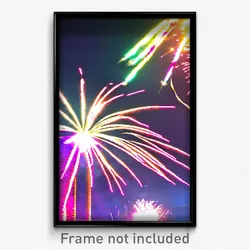 Pixel Art Poster - Thin Fireworks (8 Bit Psychedelic Trippy Video Game Print)