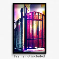Pixel Art Poster - Webbed Gate (8 Bit Psychedelic Trippy Weird Video Game Print)