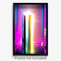 Pixel Art Poster - Shiny Pillar (8 Bit Psychedelic Trippy Video Game Print)