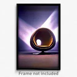 Pixel Art Poster - Voluminous Chair (8 Bit Psychedelic Trippy Video Game Print)
