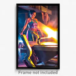 Pixel Art Poster - Exotic Smithy (8 Bit Psychedelic Trippy Video Game Print)