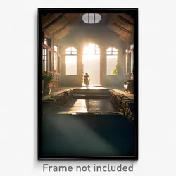 Pixel Art Poster - Barren Villa (8 Bit Psychedelic Trippy Video Game Print)