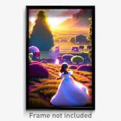 Pixel Art Poster - Plush Country (8 Bit Psychedelic Trippy Video Game Print)