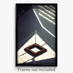 Pixel Art Poster - Triangular Pit (8 Bit Psychedelic Trippy Video Game Print)