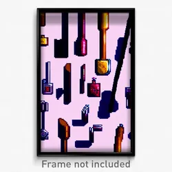 Pixel Art Poster - Polished Stocks (8 Bit Psychedelic Trippy Video Game Print)