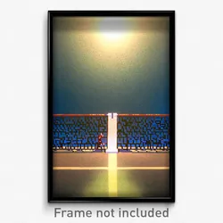 Pixel Art Poster - Nocturnal Court (8 Bit Psychedelic Trippy Video Game Print)
