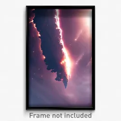 Pixel Art Poster - Thunderous Mars (8 Bit Psychedelic Trippy Video Game Print)