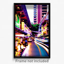 Pixel Art Poster - Adventurous Thai City (8 Bit Psychedelic Video Game Print)