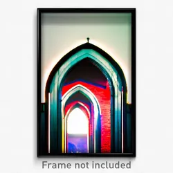 Pixel Art Poster - Distinct Arch (8 Bit Psychedelic Trippy Video Game Print)