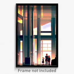 Pixel Art Poster - Superb School (8 Bit Psychedelic Trippy Video Game Print)