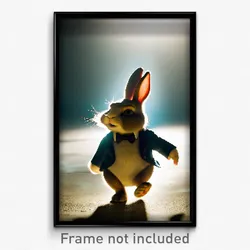 Pixel Art Poster - Unsightly Rabbit (8 Bit Psychedelic Trippy Video Game Print)