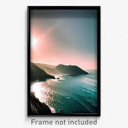 Pixel Art Poster - Memorable Coast (8 Bit Psychedelic Trippy Video Game Print)