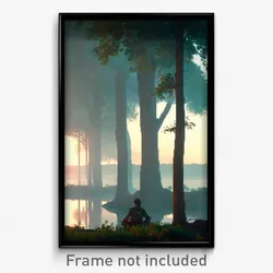 Pixel Art Poster - Peaceful Vike (8 Bit Psychedelic Trippy Video Game Print)