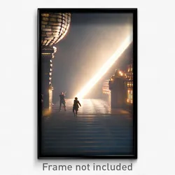 Pixel Art Poster - Wide Treasury (8 Bit Psychedelic Trippy Video Game Print)