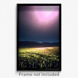 Pixel Art Poster - Dark Grassland (8 Bit Psychedelic Trippy Video Game Print)