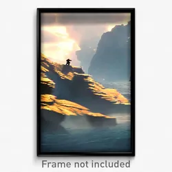 Pixel Art Poster - Thunderous Promontory (8 Bit Psychedelic Video Game Print)