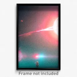 Pixel Art Poster - Meager Outer Space (8 Bit Psychedelic Video Game Print)